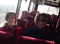 Dave and Sasha on the Bus