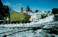 Turoa houses under snow