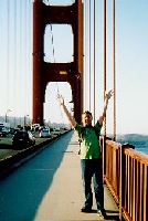 Standing on Goldengate bridge