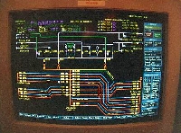 Computer display of control panel